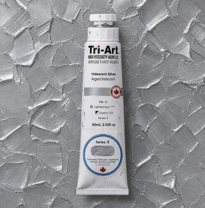 TA786 Tri-Art High Viscosity Iridescent Silver 60mL Tube 5