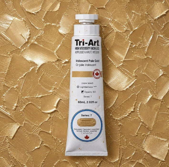 TA750 Tri-Art High Viscosity Iridescent Pale Gold 60mL Tube 7