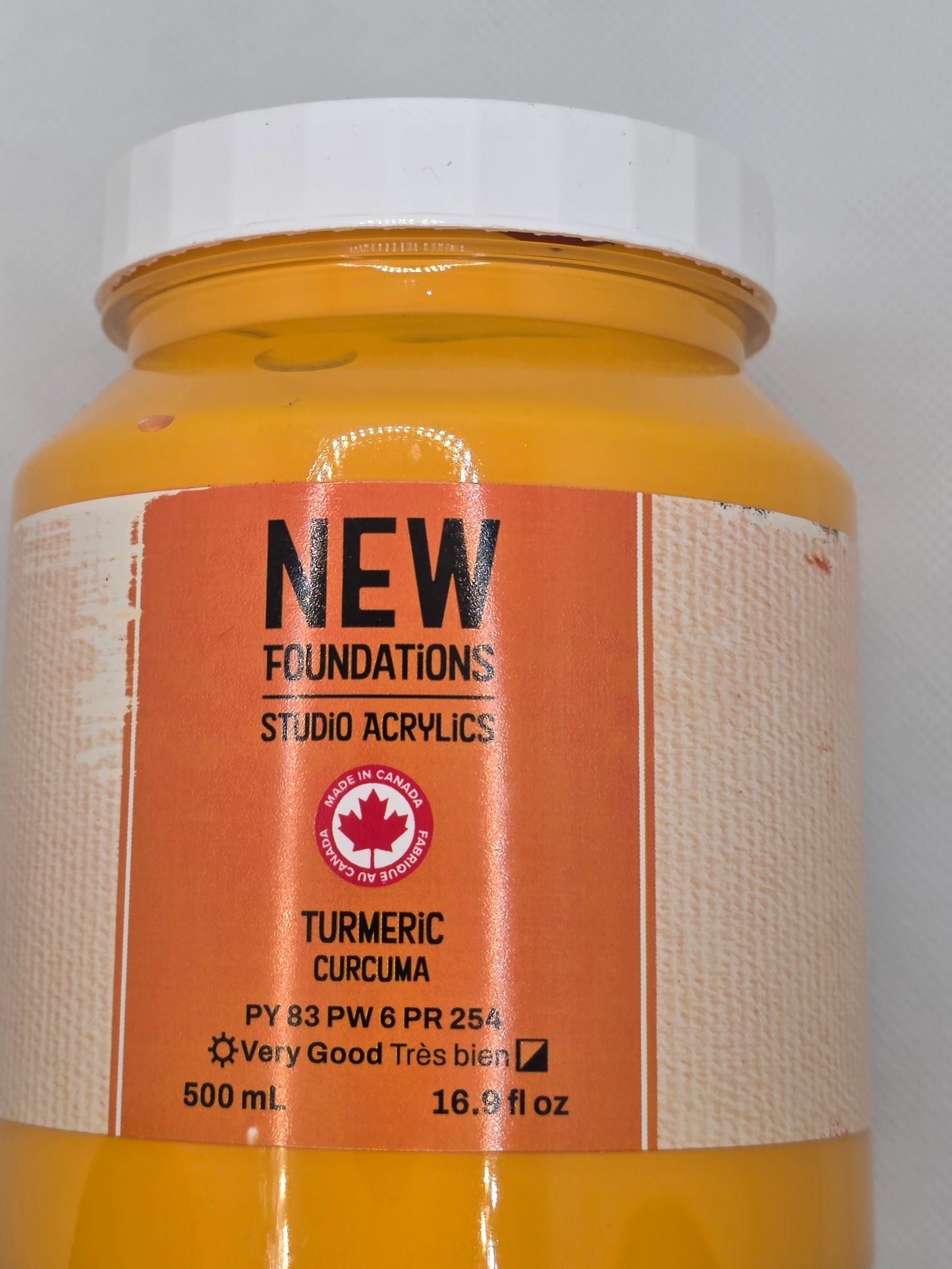 Tri-art: TA36930 New Foundations Acrylic Turmeric 500mL