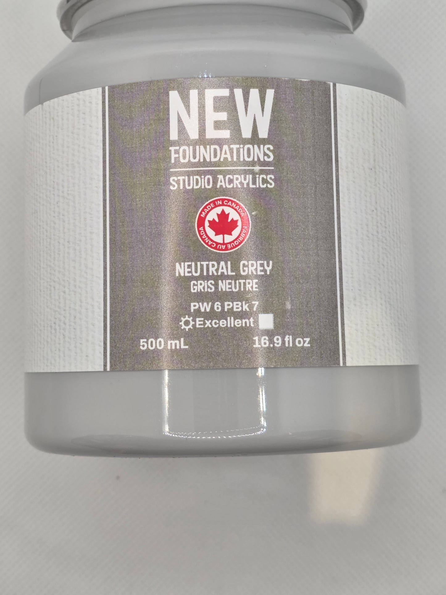 Tri-art: TA37572 New Foundations Acrylic Neutral Grey 500mL