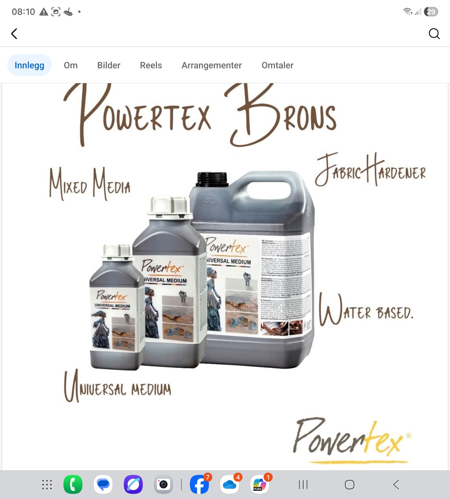 Universalmedium Powertex 5kg – Mørk Bronse, waterproof. nr 0058