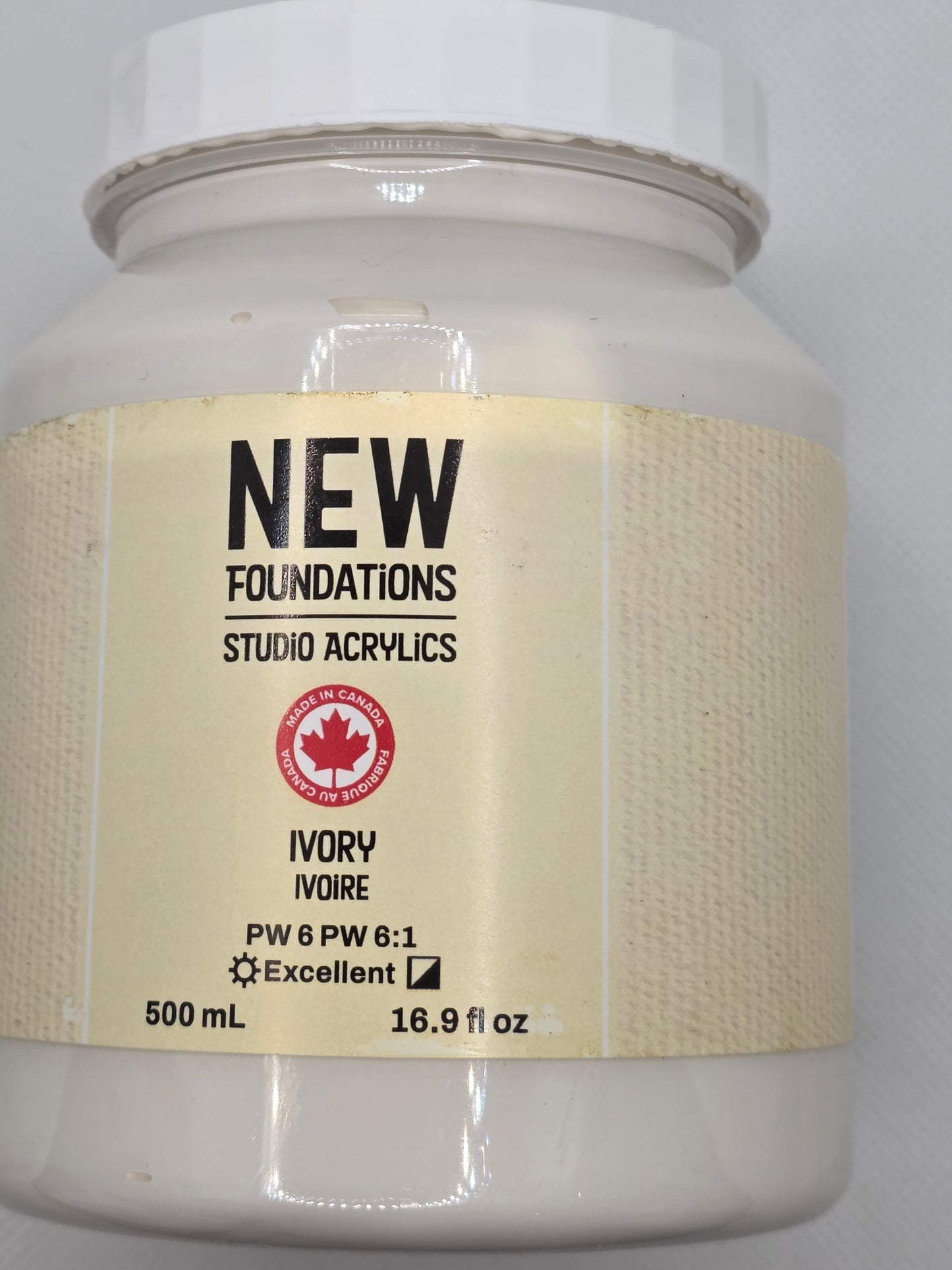 Tri-art: TA36908 New Foundations Acrylic Ivory 500mL