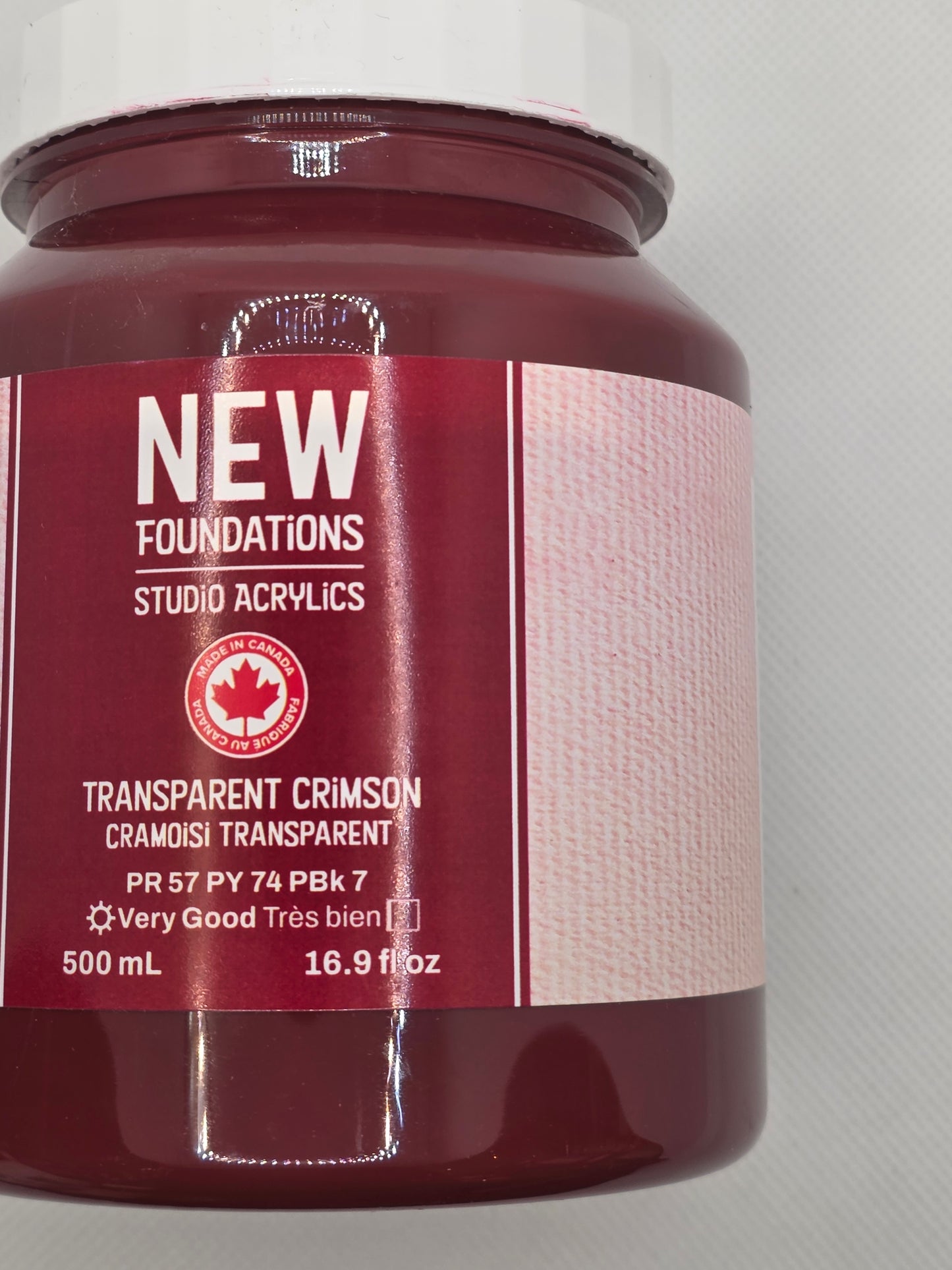 Tri-art: TA37575 New Foundations Acrylic Transparent Crimson 500mL