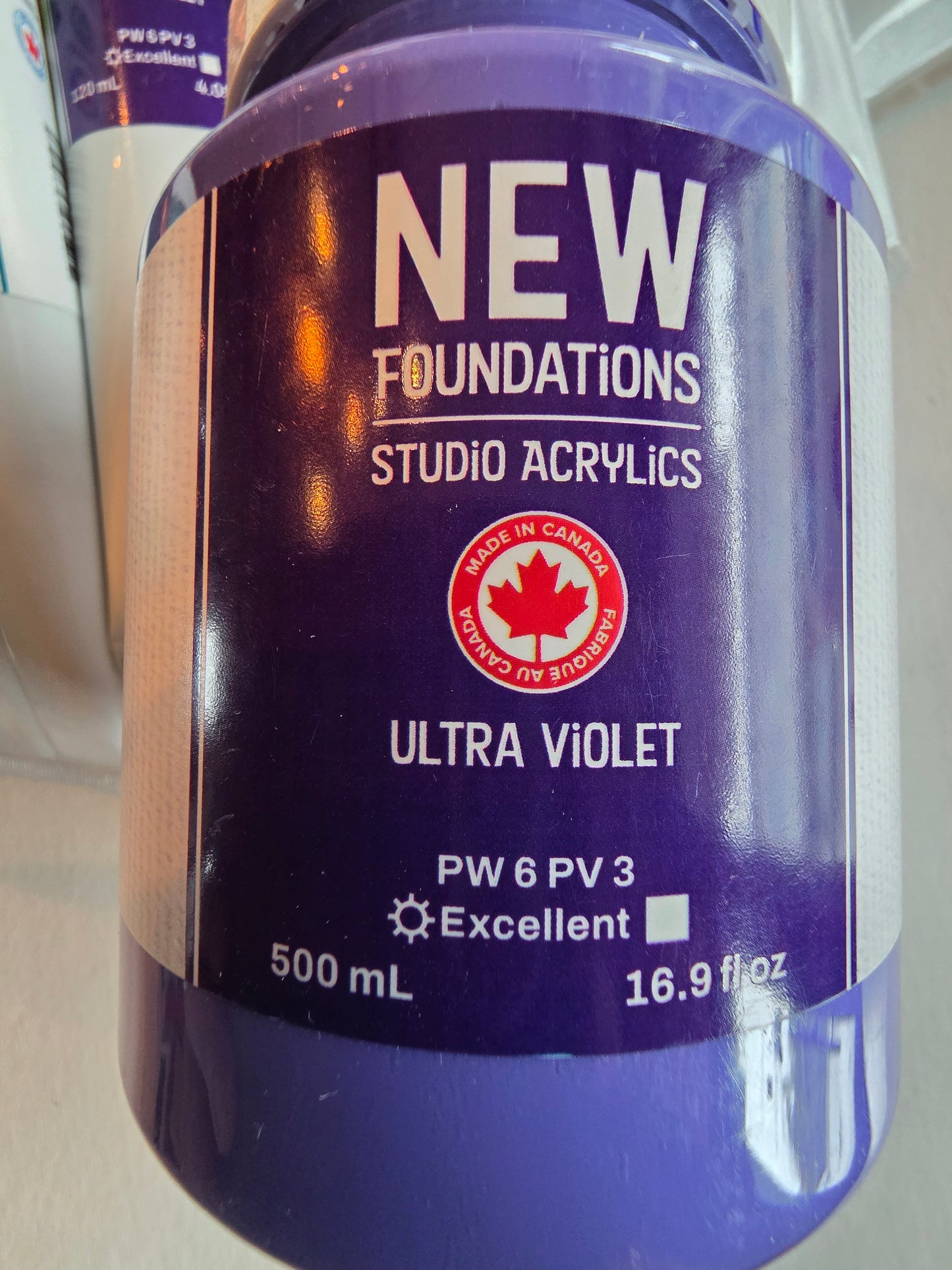 Tri-art: TA36932 New Foundations Acrylic Ultra Violet 500mL