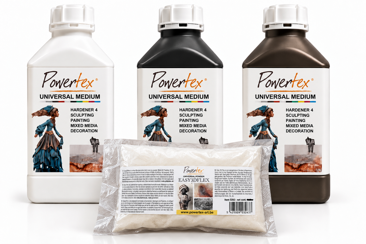 3 for 2 - 500ml Bronse, black og white universalmedium. 100g 3Dflex.