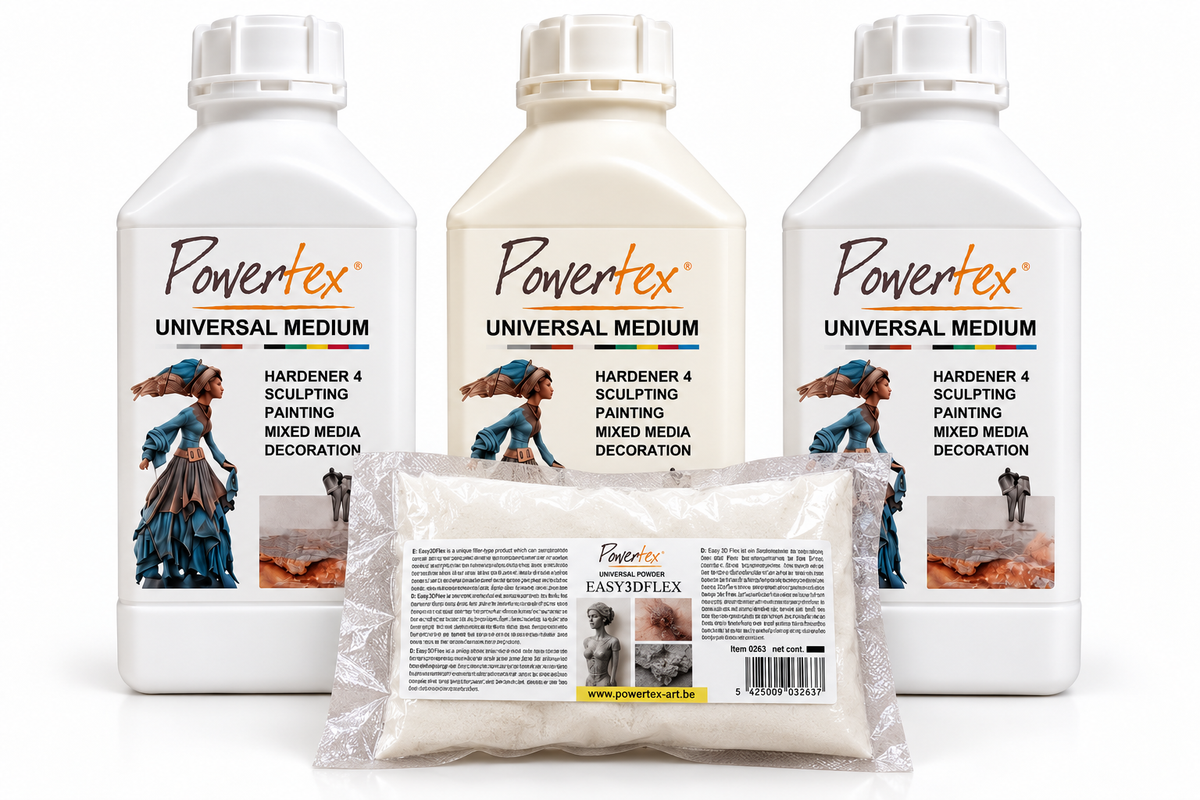3 for 2 - Ivory, transperant og white universalmedium. 100g 3Dflex.