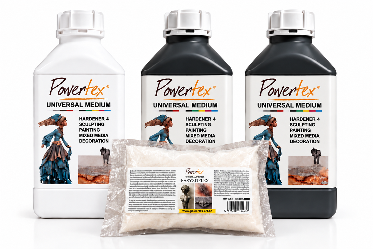 3 for 2- 500ml 2stk black  og 1 white universalmedium. 100g 3D flex.