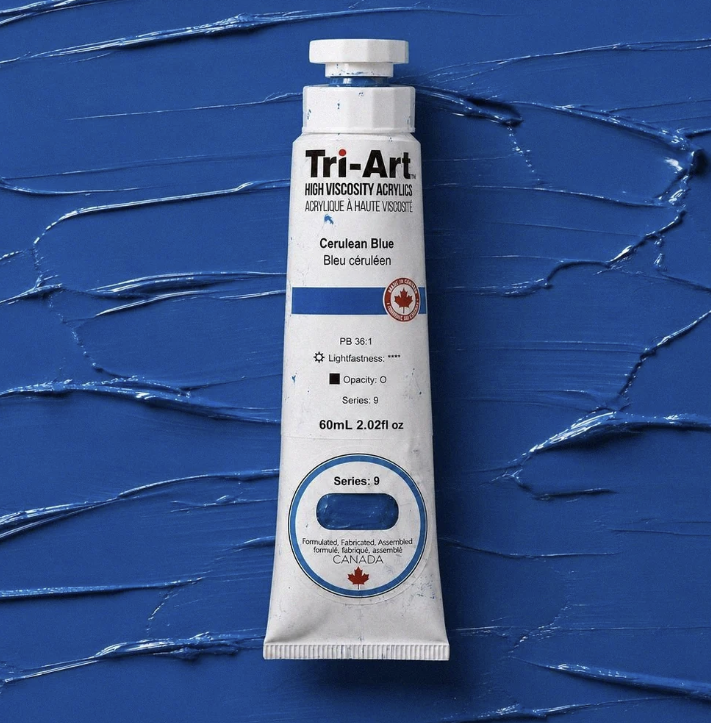 TA2186	Tri-Art High Viscosity	Cerulean Blue	60mL Tube	9