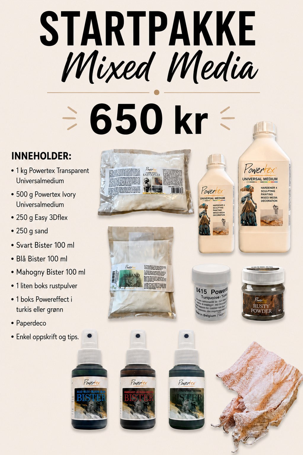Startpakke- mixed media
