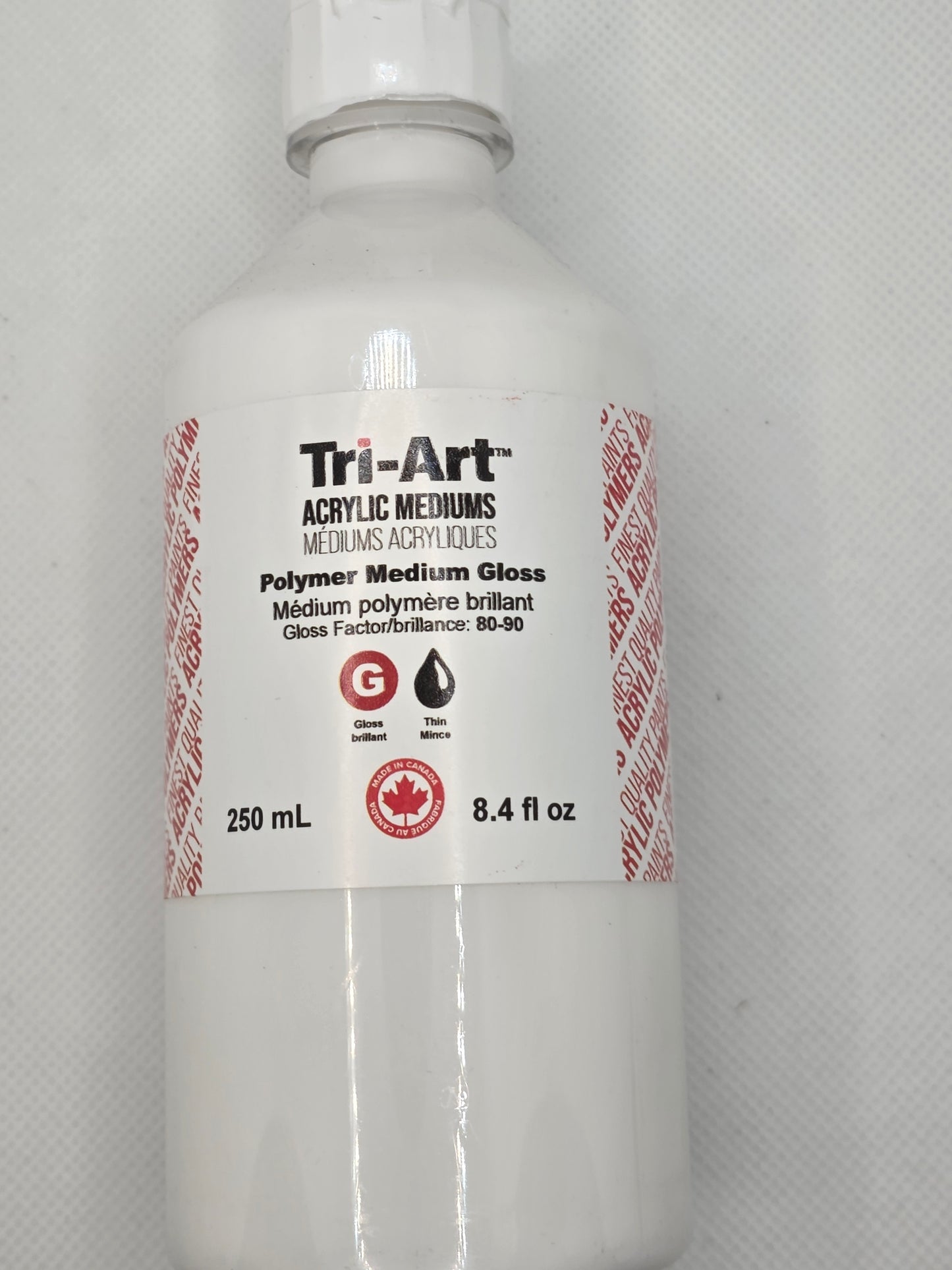 TA1371	Tri-Art Mediums	Polymer Medium Gloss	250mL, blankt fortynningsmiddel for akrylmaling