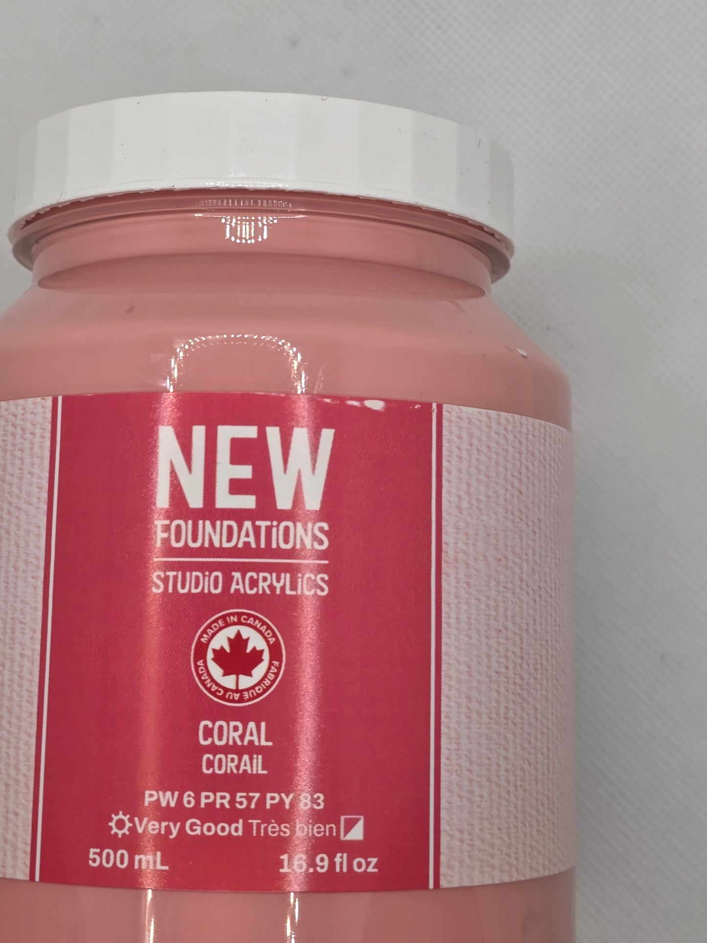 Tri-art: TA36904	New Foundations Acrylic	Coral	500mL
