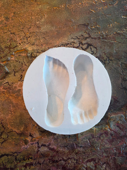Silikonform, føtter 10,5x10x3,5 cm - utgående vare