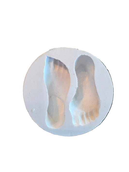 Silikonform, føtter 10,5x10x3,5 cm - utgående vare