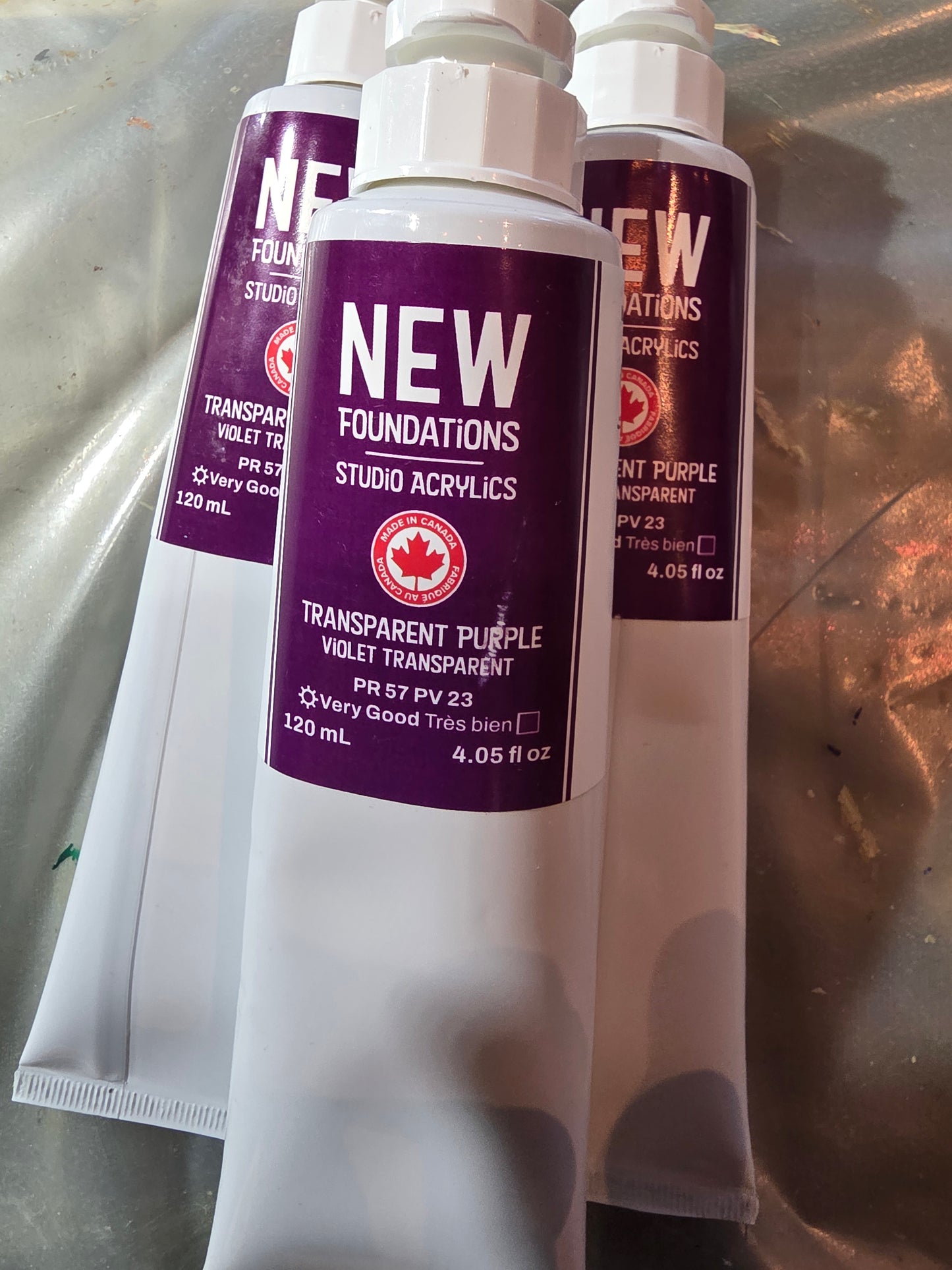 Tri-art: Ta37579	New Foundations Acrylic	Transparent Purple	500mL