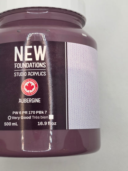 Tri-art: TA36898	New Foundations Acrylic	Aubergine	500mL