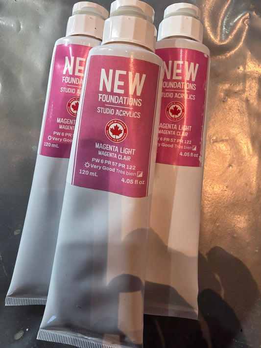 Tri-art: TA36876	New Foundations Acrylic	Magenta Light	120mL