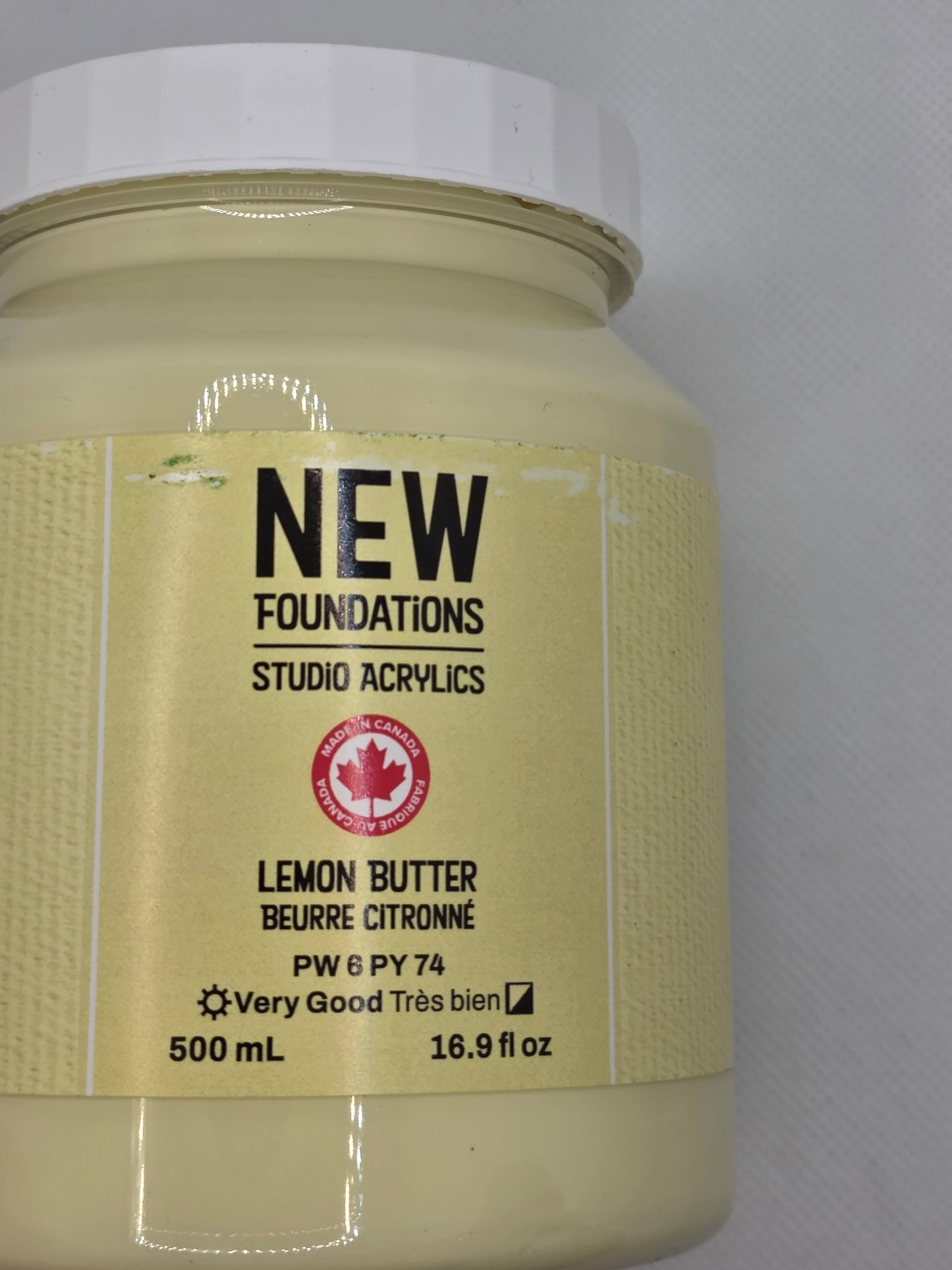 Tri-art: TA36910	New Foundations Acrylic	Lemon Butter	500mL