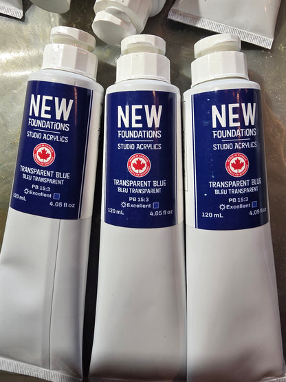 Tri-art: TA37550	New Foundations Acrylic	Transparent Blue	120mL