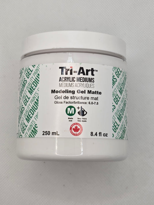 TA5212	Tri-Art Mediums	Modeling Gel Matte	500mL - Gjør malingen tykkere