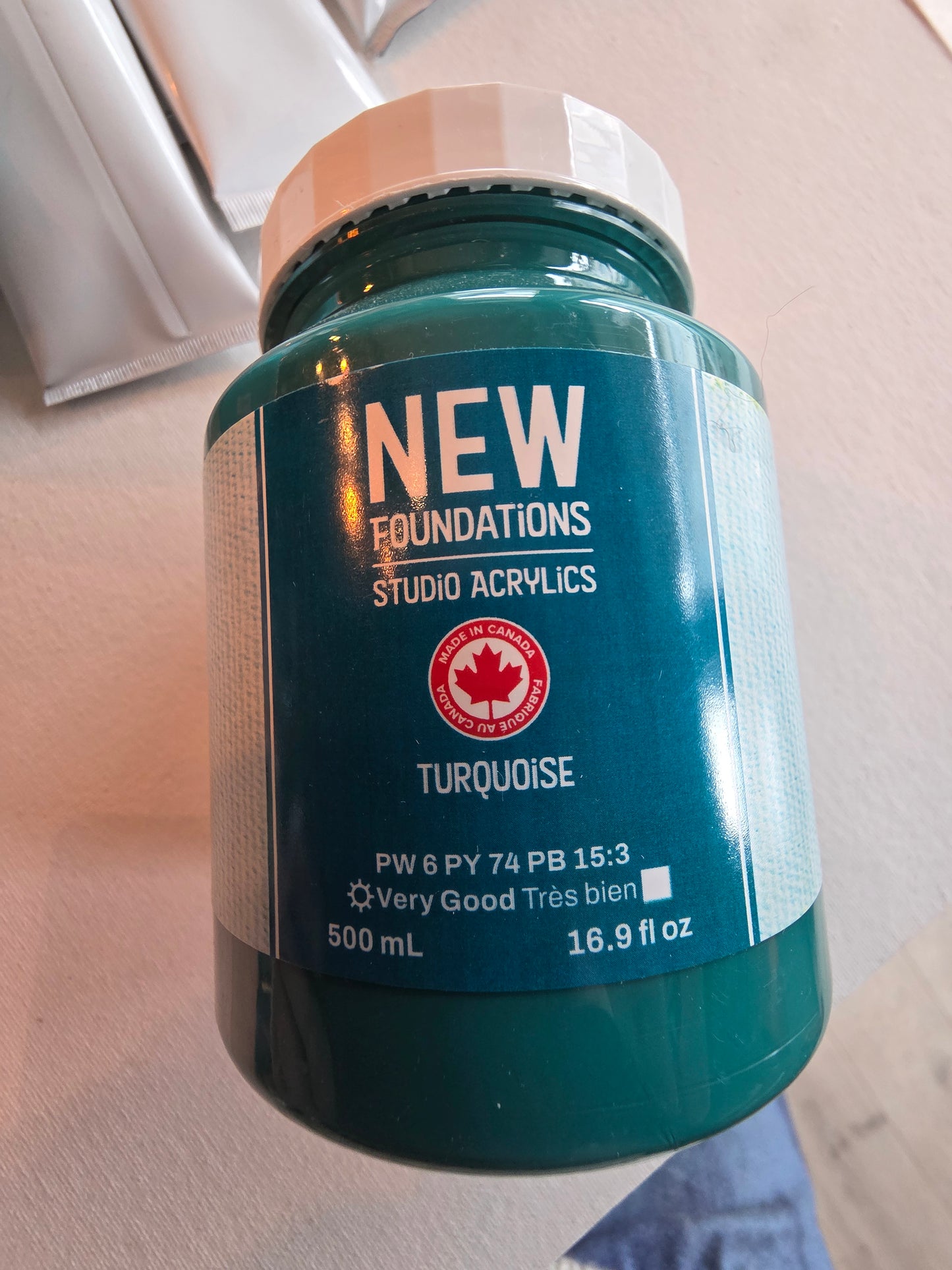 Tri-art: TA36931	New Foundations Acrylic	Turquoise	500mL