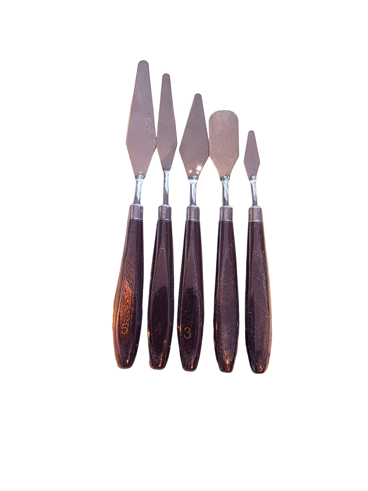 Palett kniver,  pakke med 5 ulike