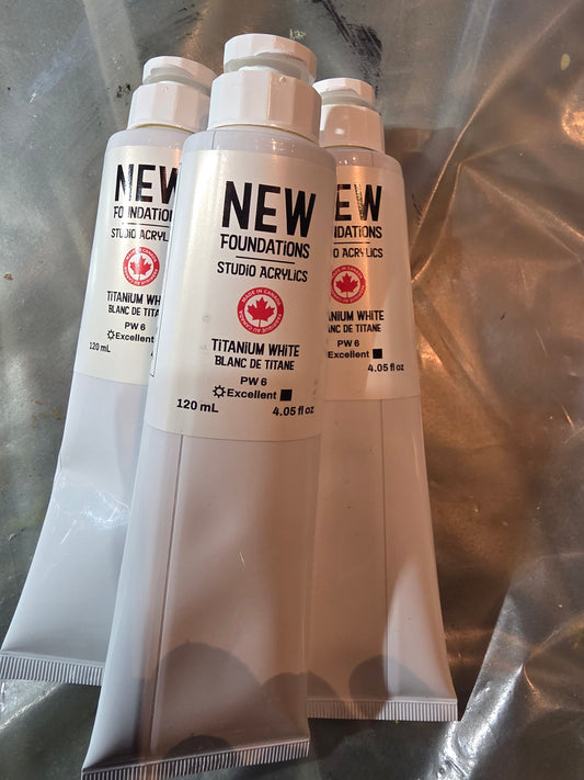 Tri-art: TA36893	New Foundations Acrylic	Titanium White	120mL