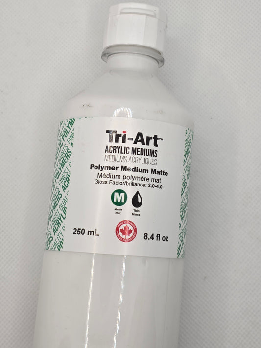 TA1375	Tri-Art Mediums	Polymer Medium Matte	250mL Matt fortynningsmiddel for akrylmaling
