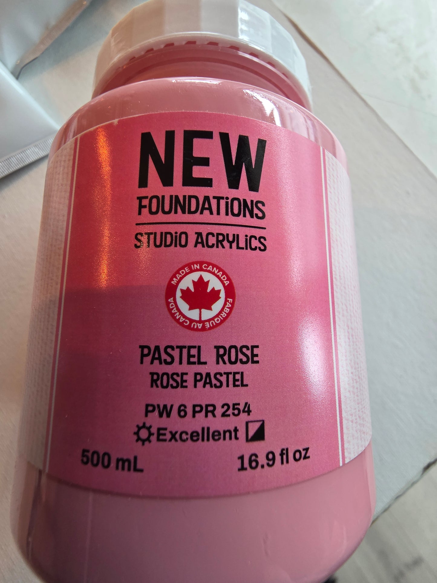 Tri-art: TA36917	New Foundations Acrylic	Pastel Rose	500mL