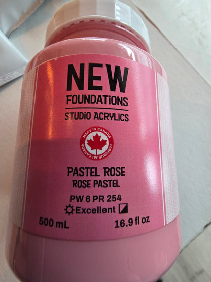 Tri-art: TA36917	New Foundations Acrylic	Pastel Rose	500mL