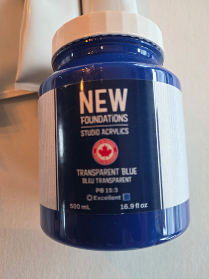 Tri-art: TA37576, New Foundations	 Transparent Blue	500mL