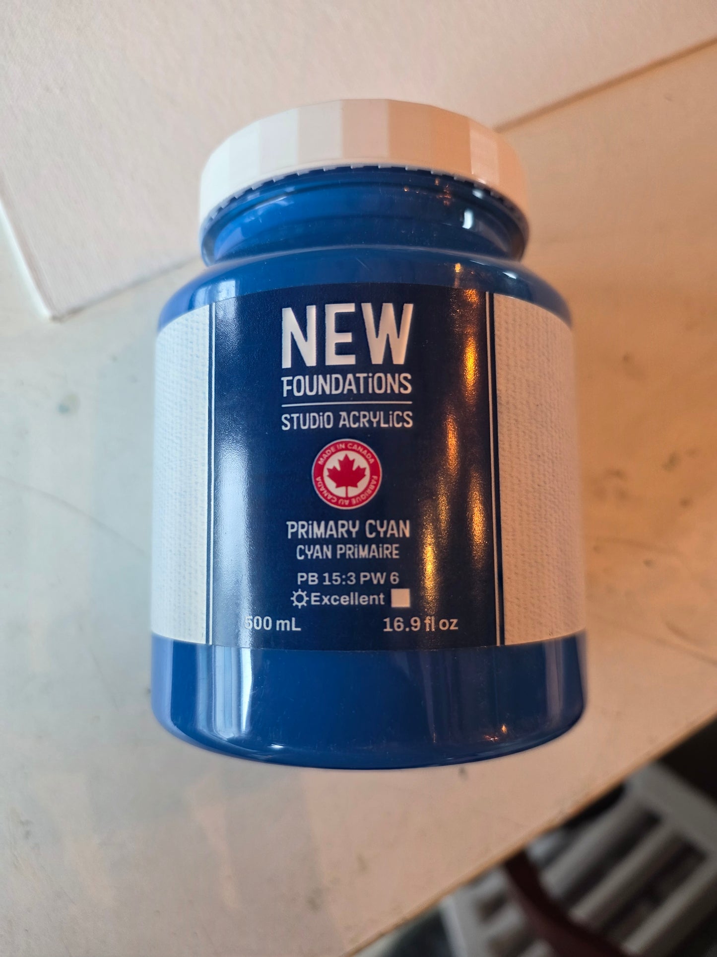 Tri-art: TA36920	New Foundations Acrylic	Primary Cyan	500mL
