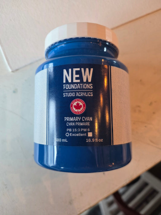 Tri-art: TA36920	New Foundations Acrylic	Primary Cyan	500mL