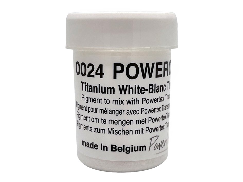 Tørre pigment, Powercolor, nr 0024 - 40ml. – Titanium kvit