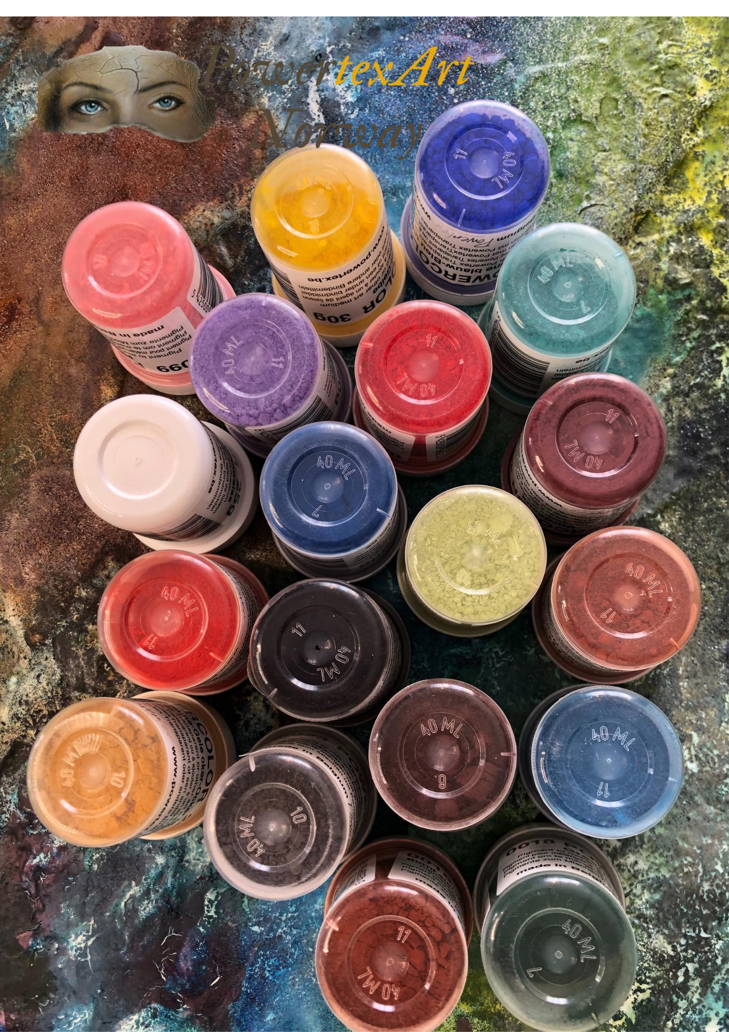 Tørre pigment, Powercolor, nr 0061 - 40ml. – Burgunder